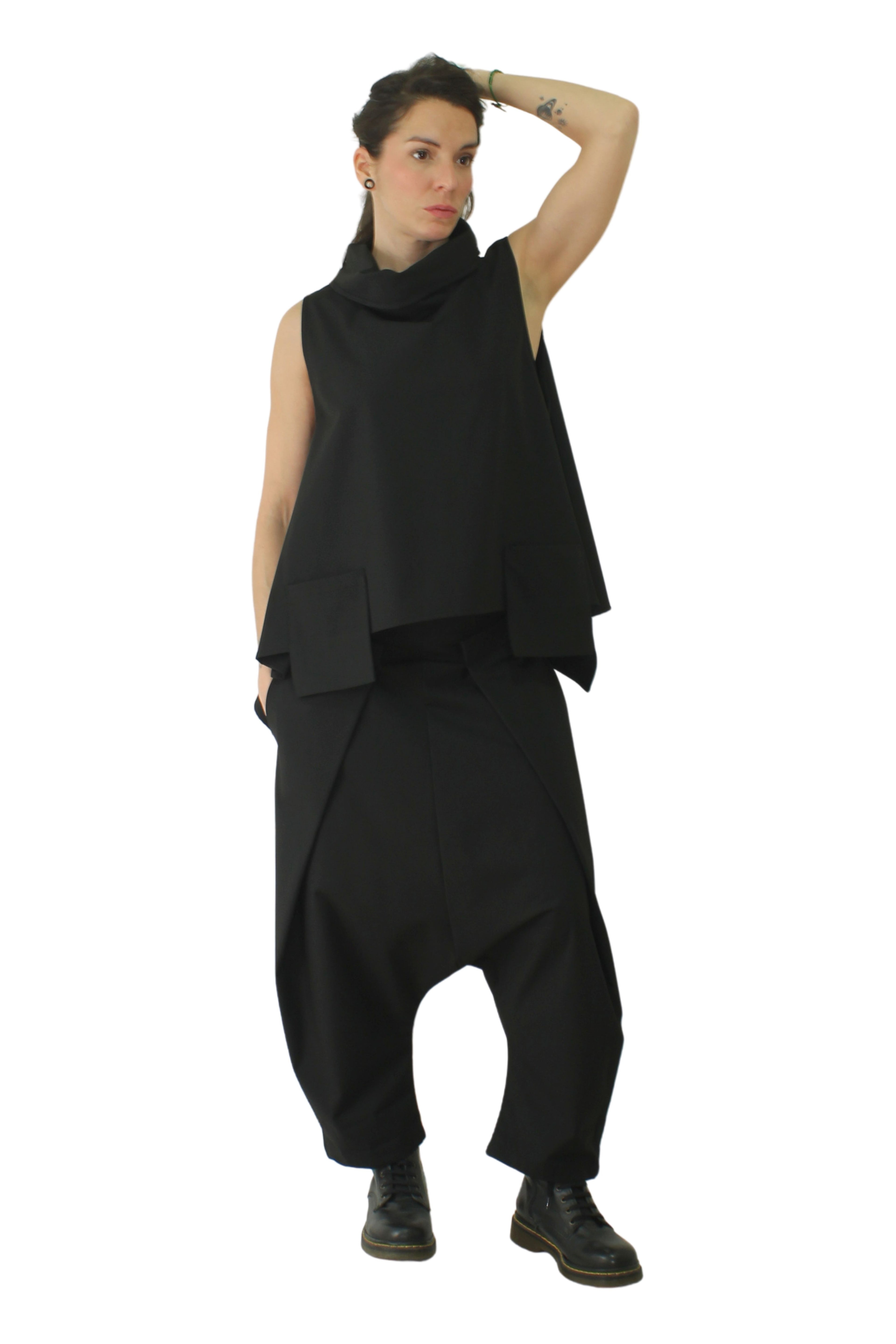 Chaleco Asimétrico Cuello Vuelto Wendy Trendy