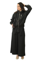 Chaqueta nefelibata marrón chocolate con cremalleras LYKKE