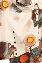 Chaqueta Estampada Abstracta Cuello Caído LYKKE