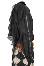 Chaqueta nefelibata marrón chocolate con cremalleras LYKKE