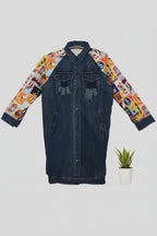 chaqueta vaquera de nefelibata con espalda y brazos estampados  multicolor | YOLYKKE