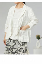 chaqueta blanca con textura wendy trendy