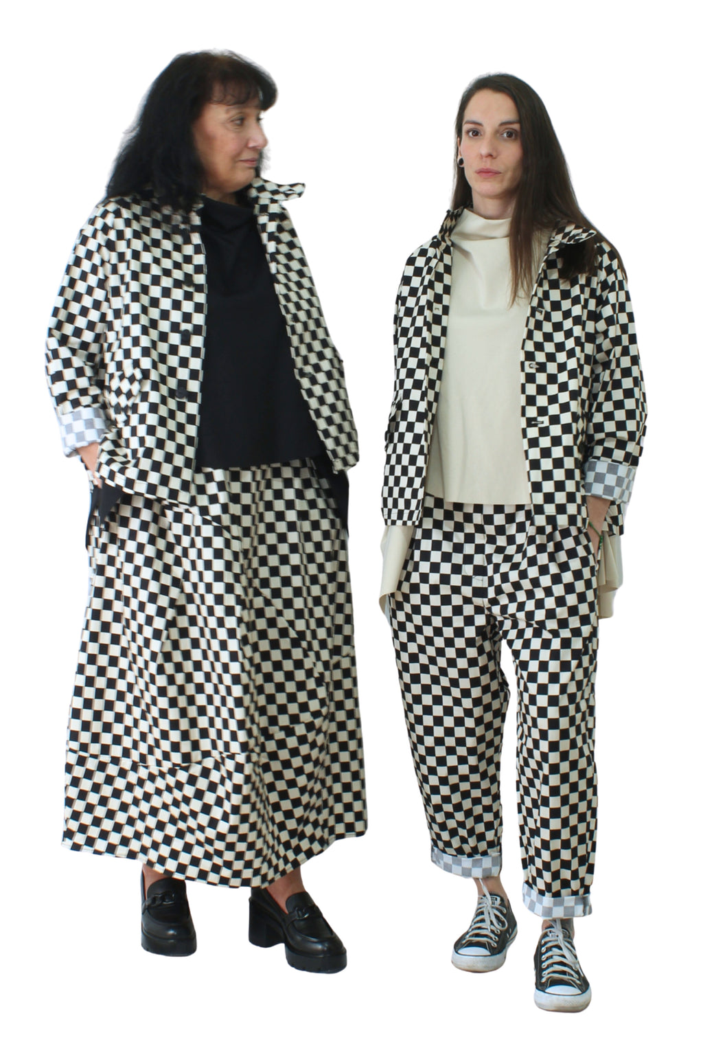 pantalón Wendy trendy tablero de ajedrez |YOLYKKE