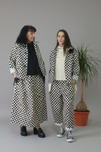 pantalón Wendy trendy tablero de ajedrez |YOLYKKE