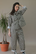 pantalón Wendy trendy tablero de ajedrez |YOLYKKE