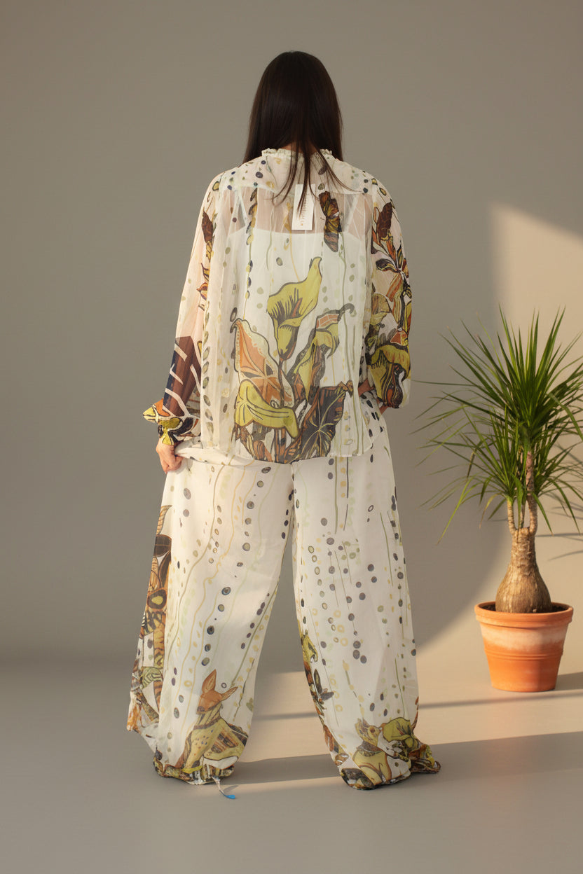 Conjunto 3 Piezas Estampado Ciervo Floral - Nefelibata