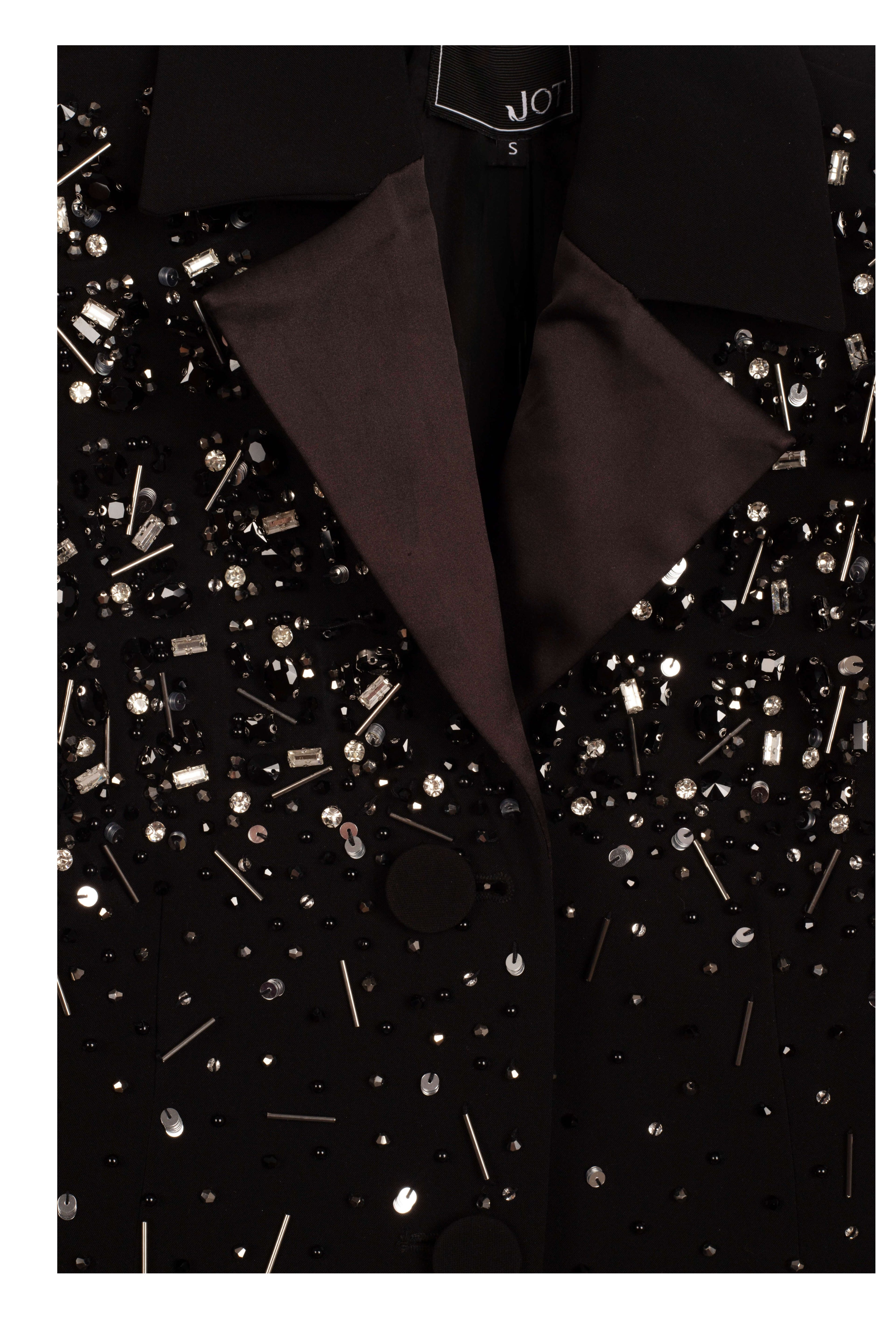 Blazer Lentejuelas Negra Cosidas Mano - Jot_Madrid