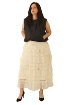 Falda Tul Blanca Broches Cristal - Nefelibata