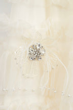 Falda Tul Blanca Broches Cristal - Nefelibata