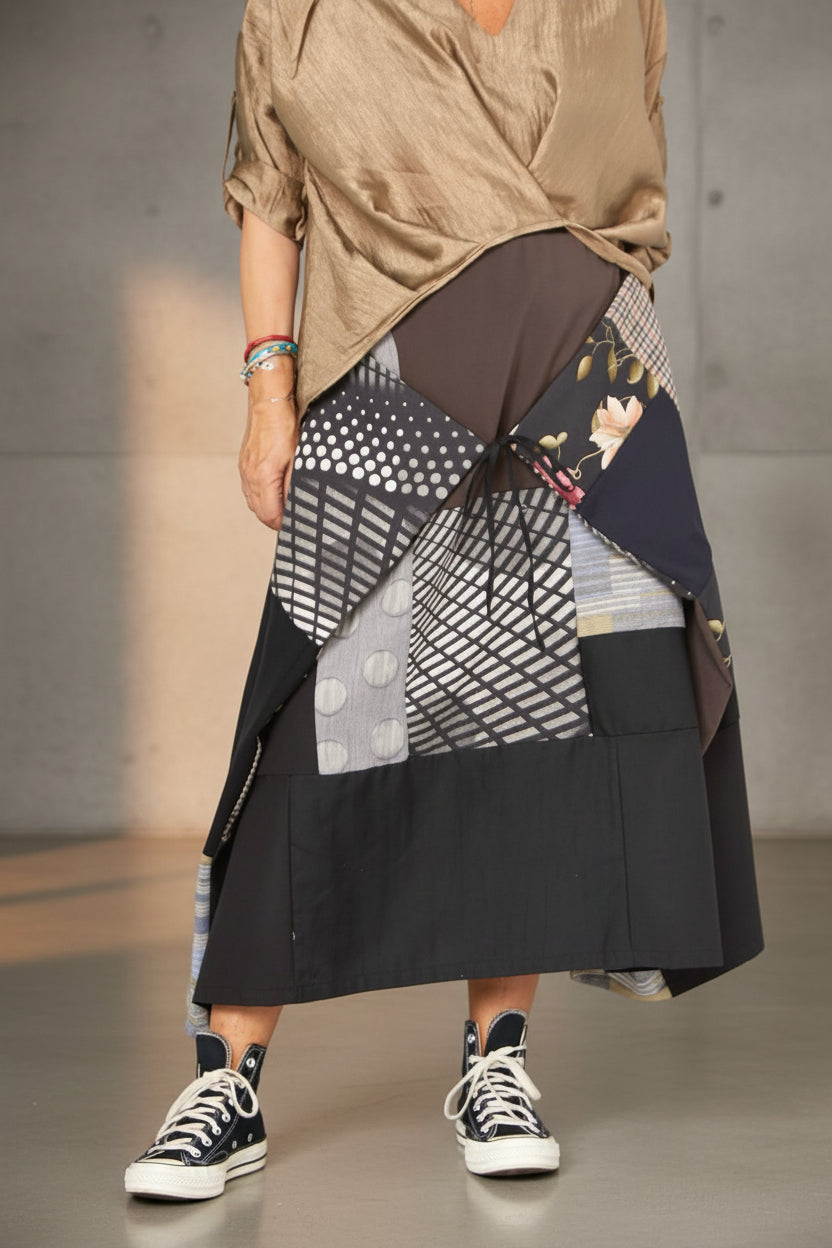 falda estilo oriental de wendy trendy tipo kimono