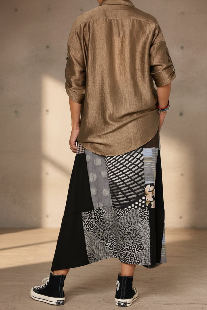 Falda Wendy Trendy Patchwork Única