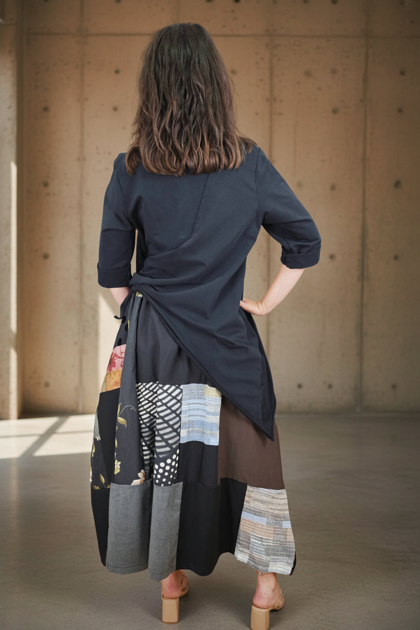 falda wendy trendy con estampados orientales tipo kimono