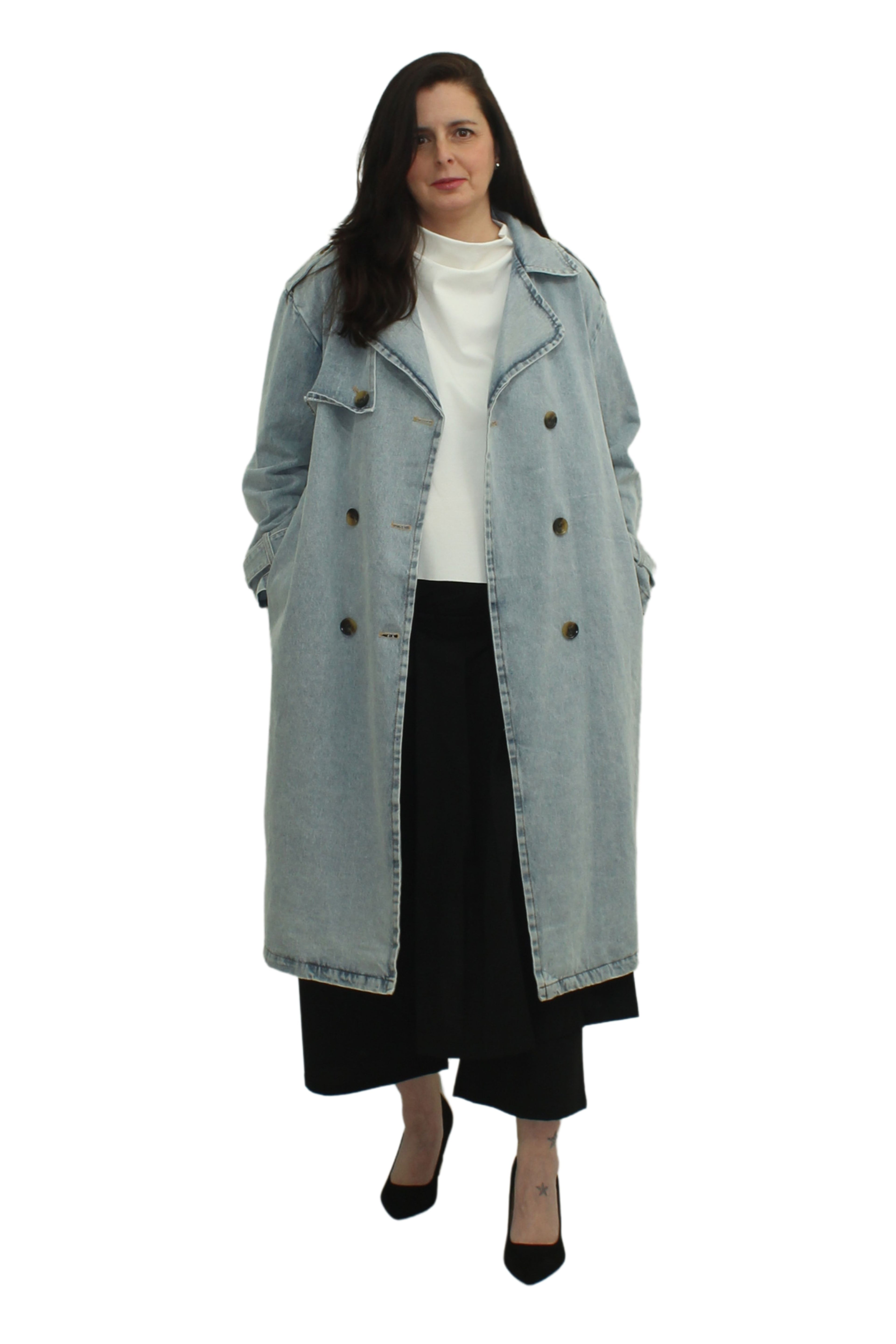 gabardina de jot_madrid 100% algodón elegante