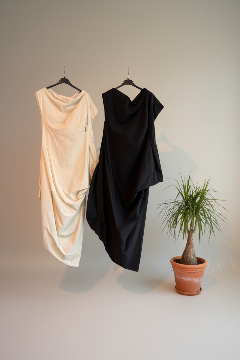 Vestido Asimétrico Drapeado| YOLYKKE