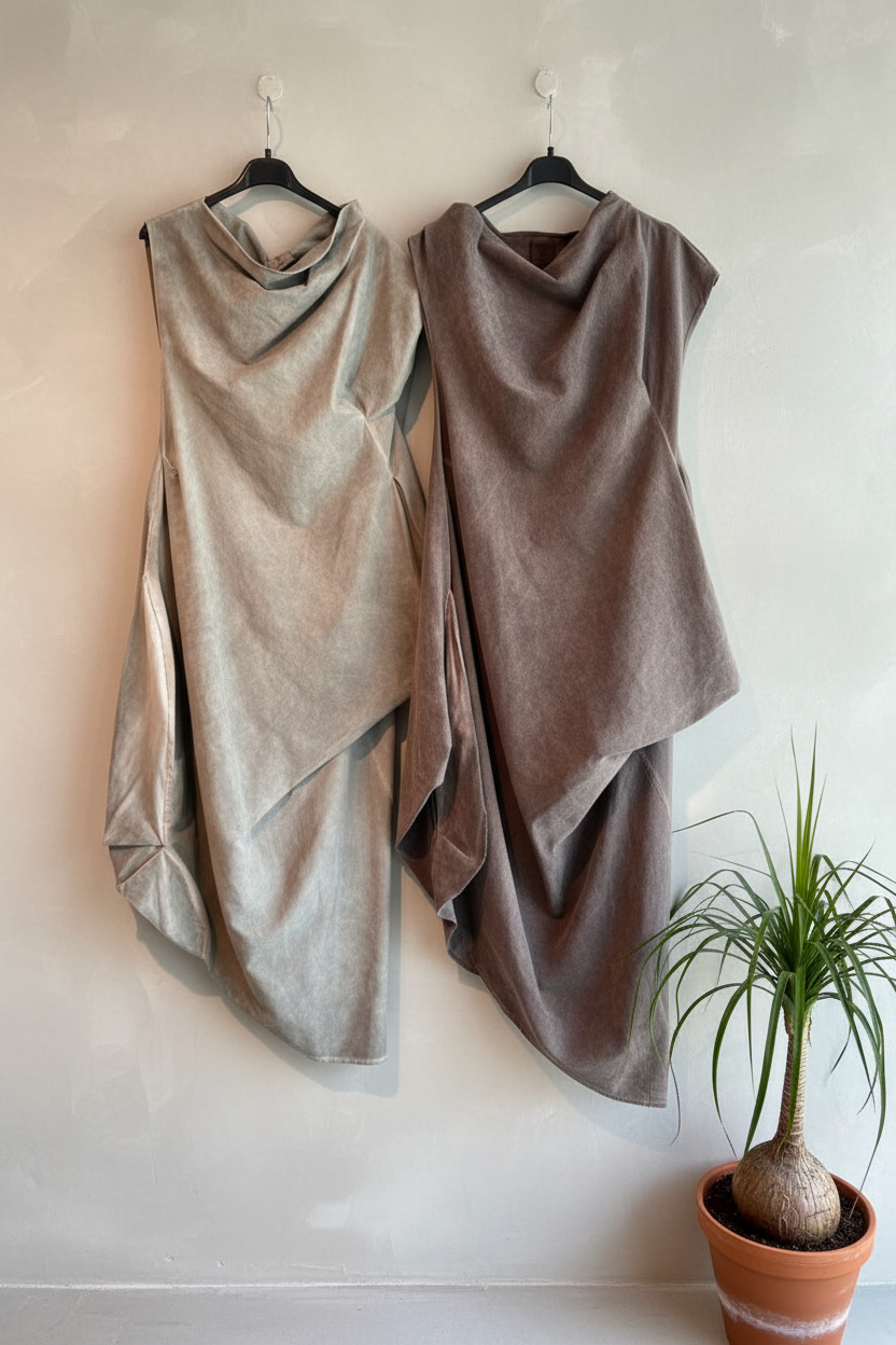Vestido Asimétrico Drapeado| YOLYKKE