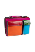 Bolso maletín Fucsia Naranja Verde Turquesa Cuero