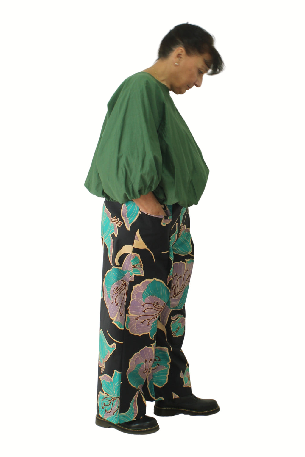 pantalón de Wendy trendy estampado rosas de colores