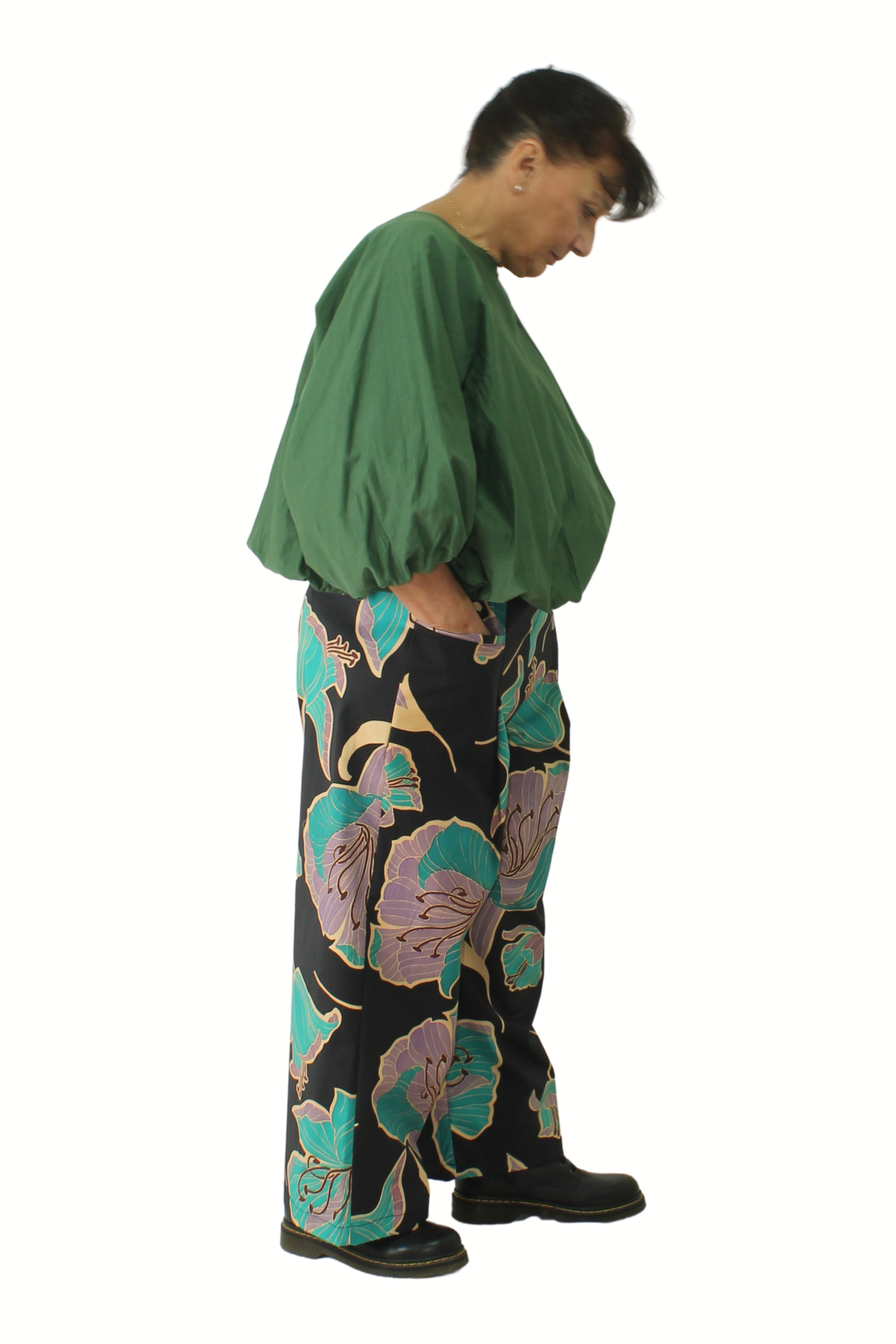 pantalón de Wendy trendy estampado rosas de colores