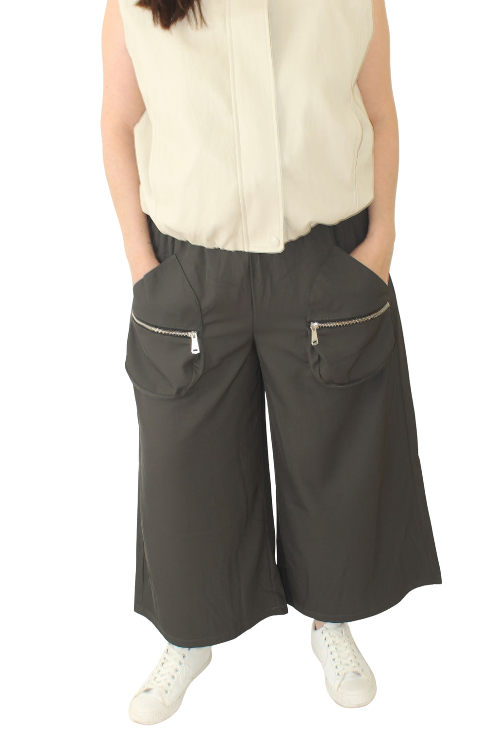 Pantalón Nefelibata Cremalleras - Chocolate