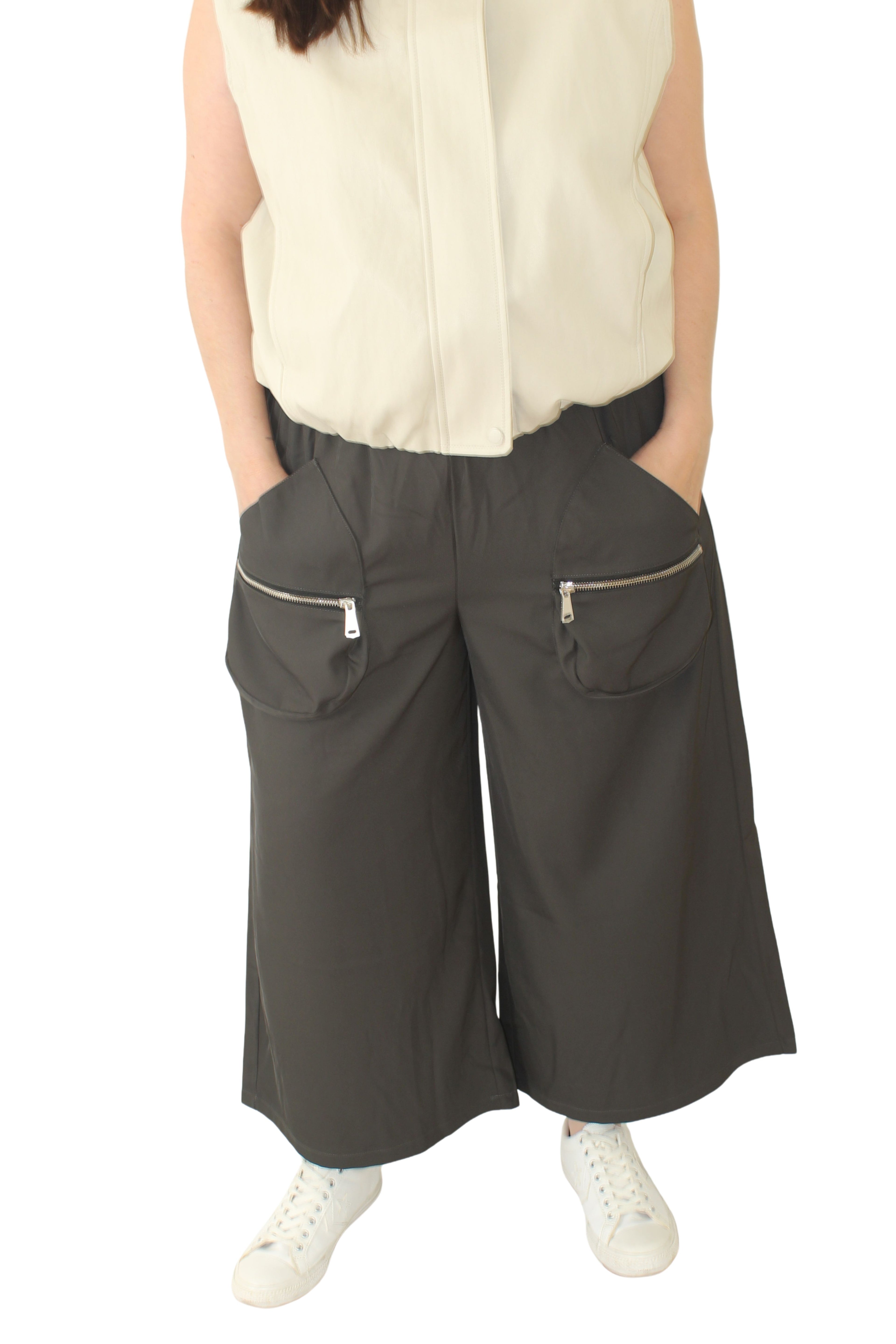 Pantalón Nefelibata Cremalleras - Chocolate