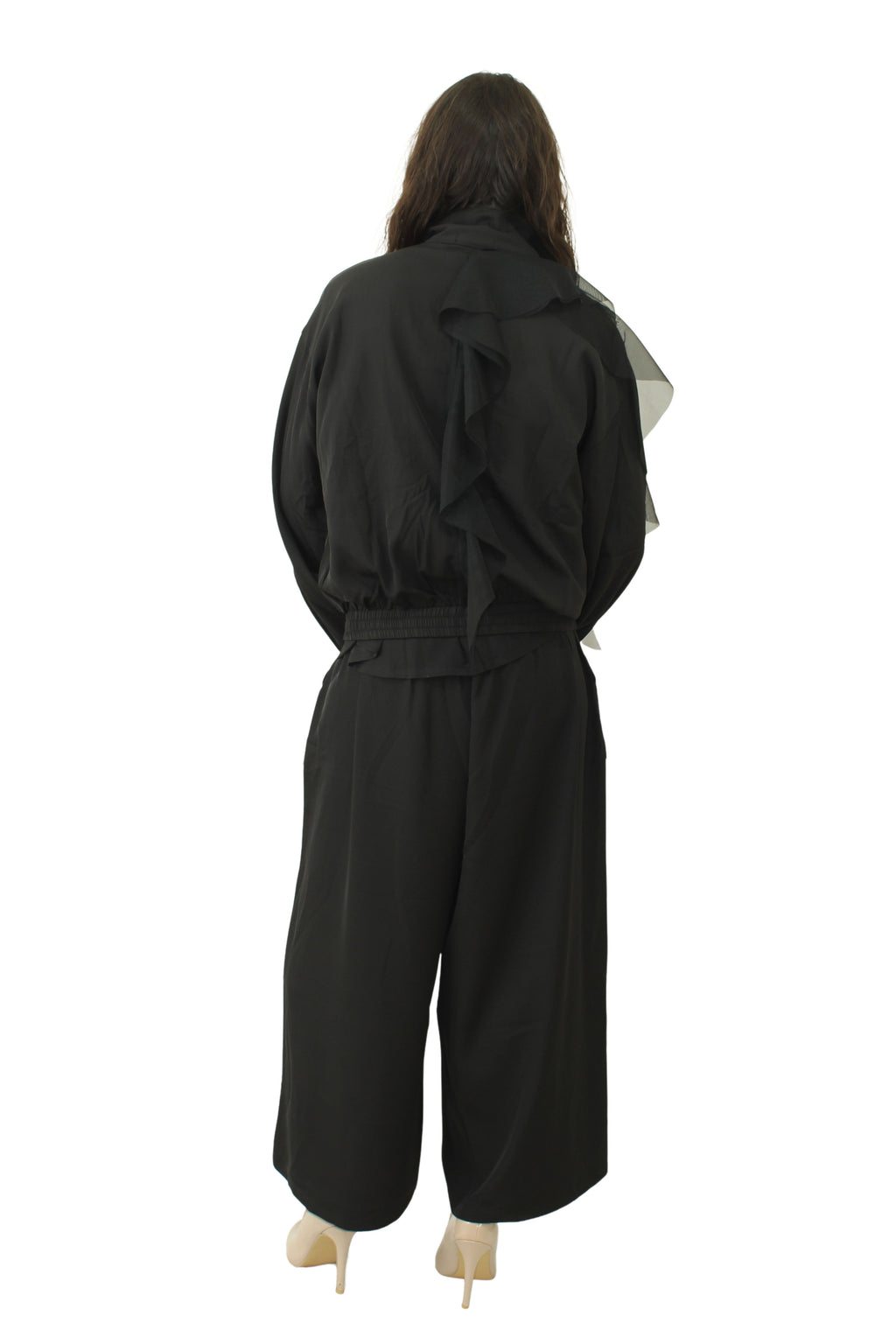 Pantalón Negro Fluido Ancho - Nefelibata