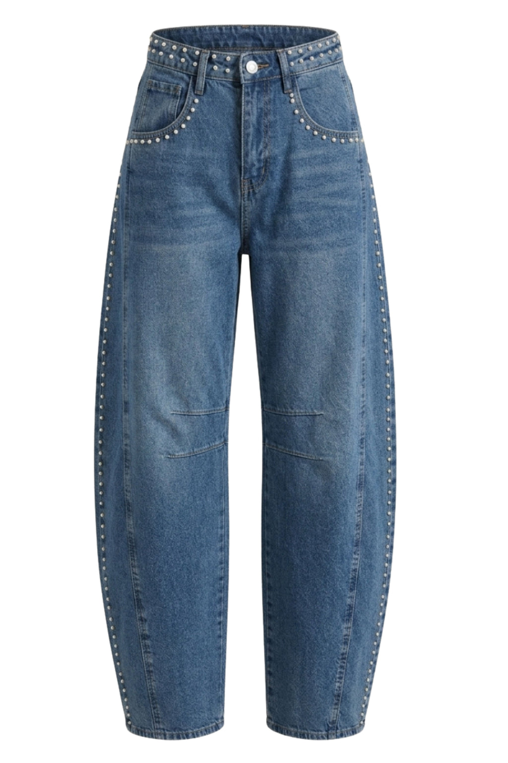 pantalón de jot_madrid con tachas alrededor de las costuras