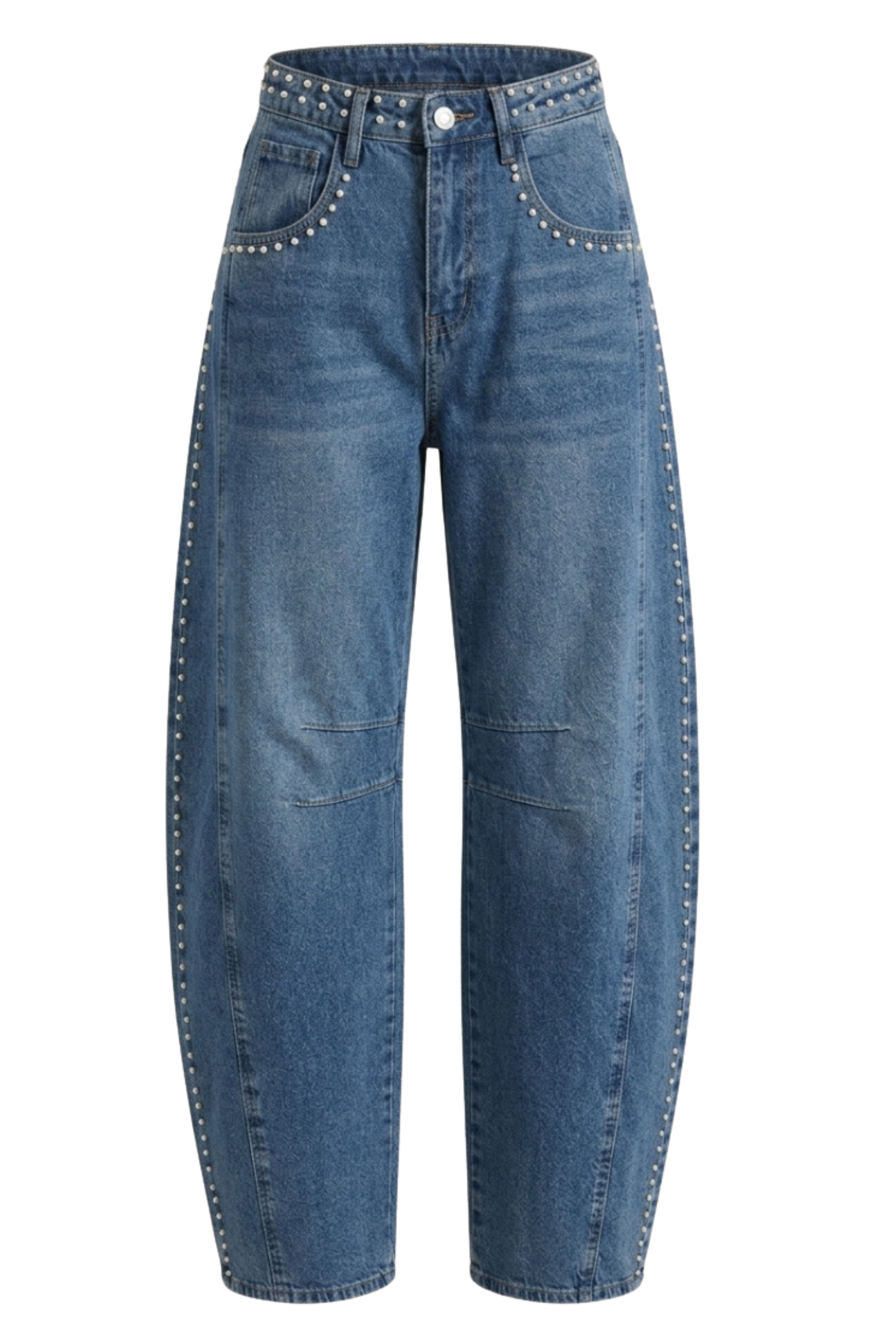 pantalón de jot_madrid con tachas alrededor de las costuras