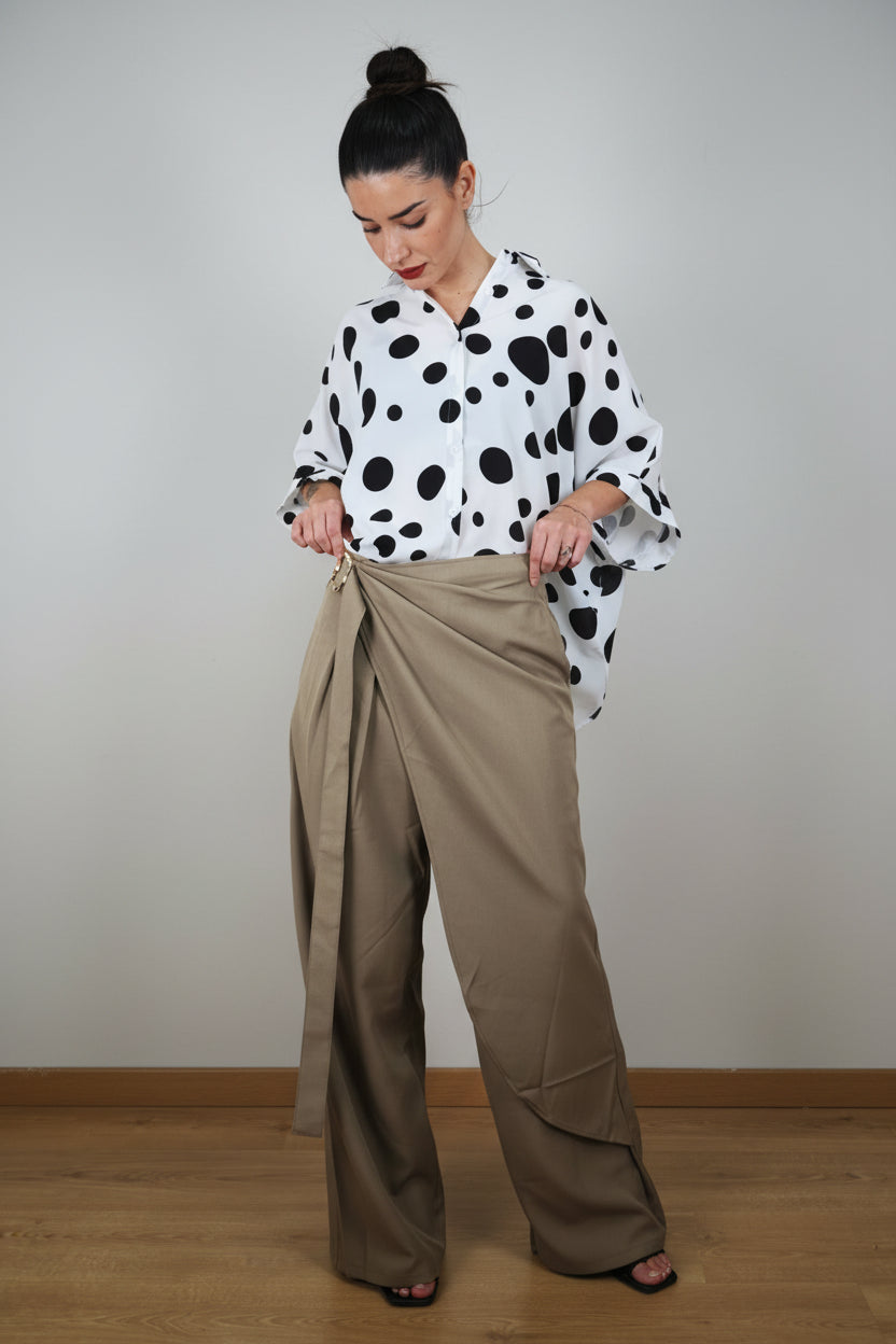 Pantalon Nefelibata drapé croisé