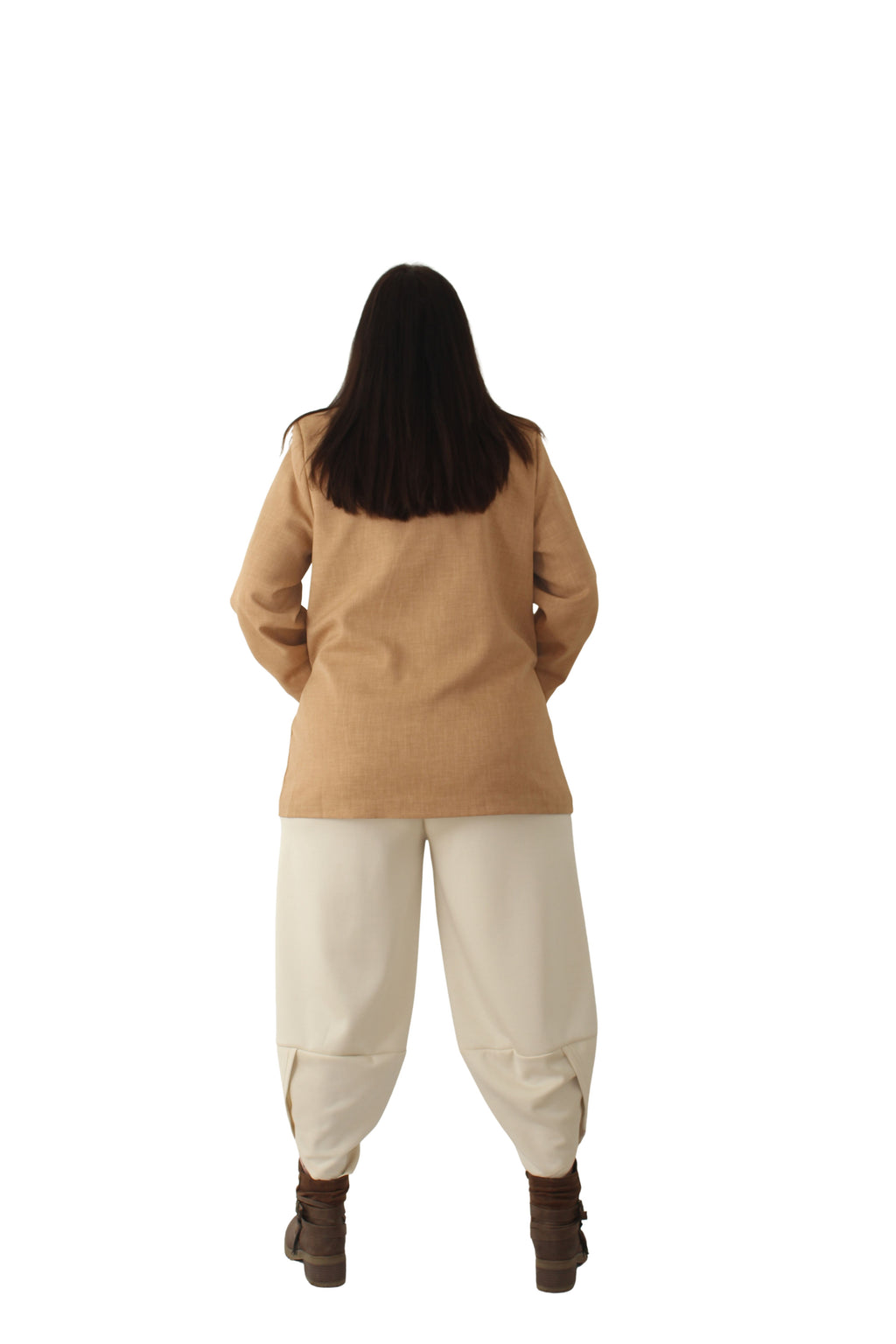 Pantalón en punto milano beige super cómodo  de jotmilano LYKKE