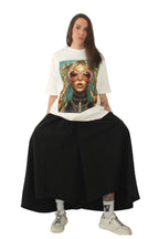pantalón negro de nefelibata negro asimétrico y super ancho | YOLYKKE