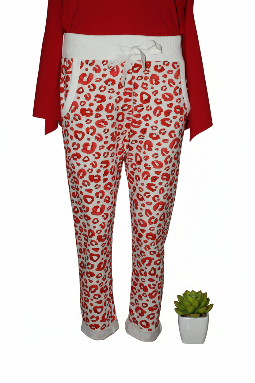Pantalón Wendy Trendy Estampado Besos Rojos