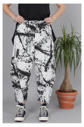 pantalón Wendy trendy manchado pintura negro blanco