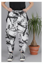 pantalón Wendy trendy manchado pintura negro blanco