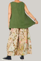 pantalón flores en tostado de wendy trendy efecto globo