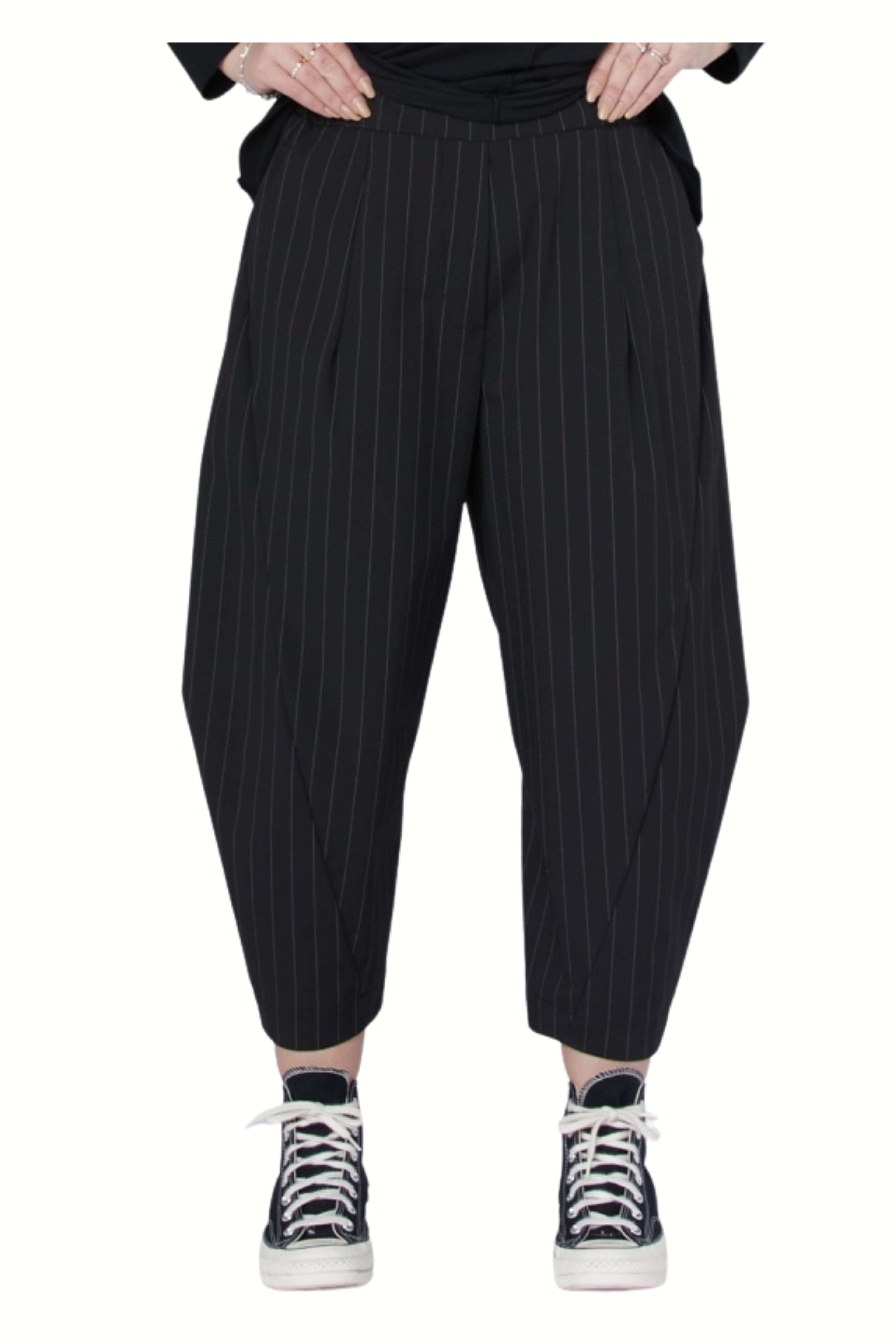 pantalón globo de Wendy trendy rayas diplomáticas