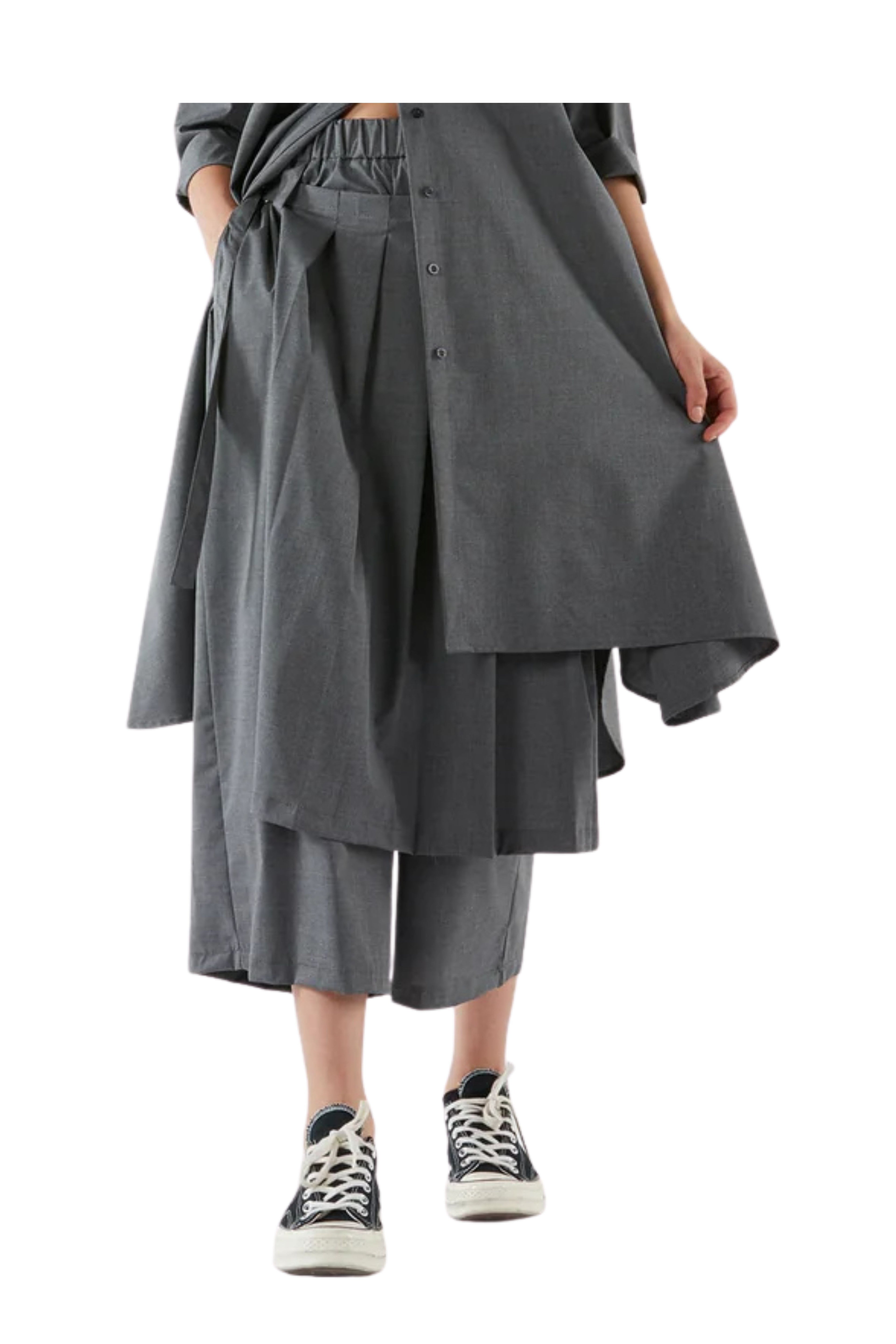 pantalon wendy trendy con pareo de tablas sobre puesto