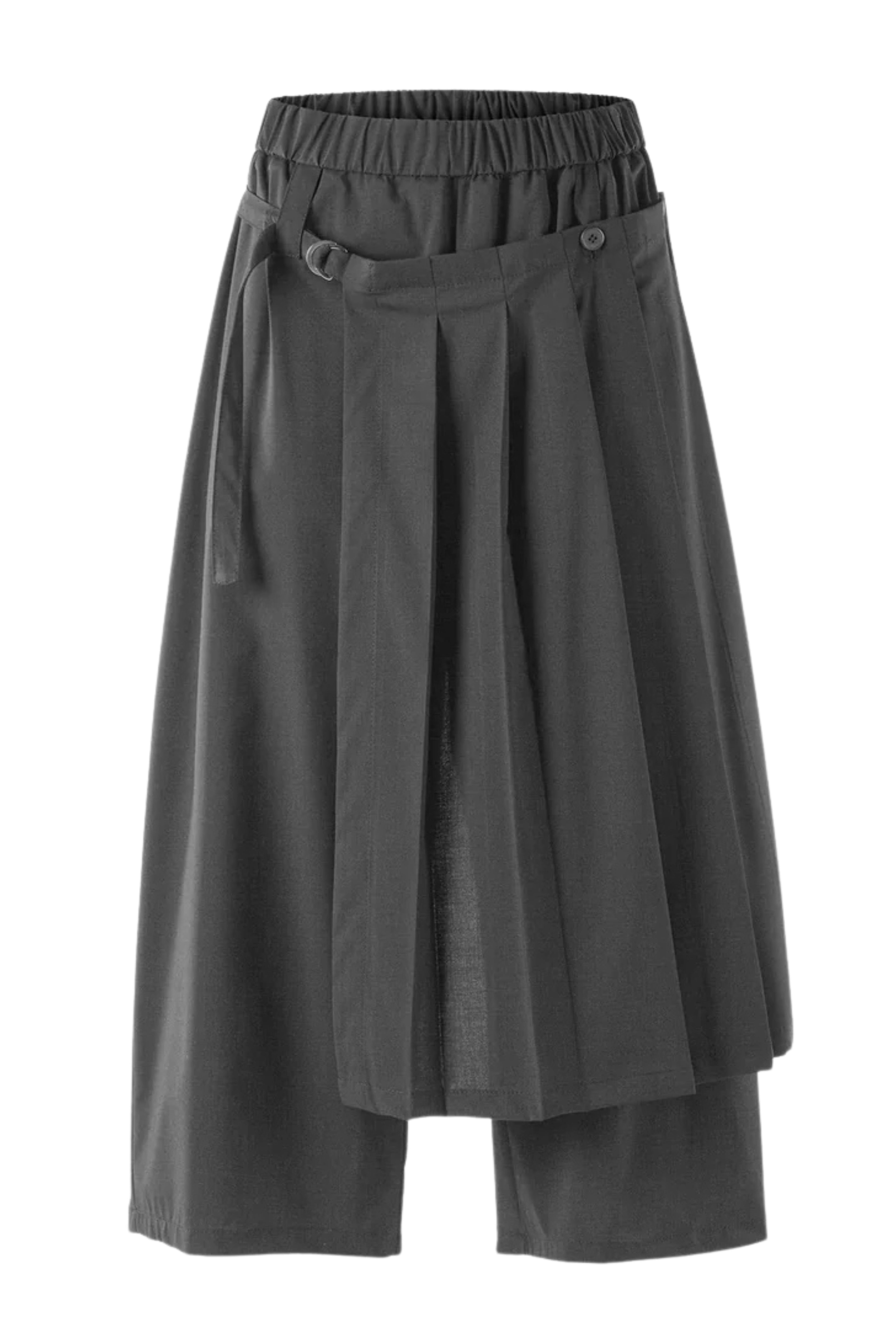 pantalon wendy trendy con pareo sobre puesto de tablas en gris