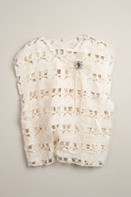 Camiseta Red Blanca Flore Tul broche - Nefelibata
