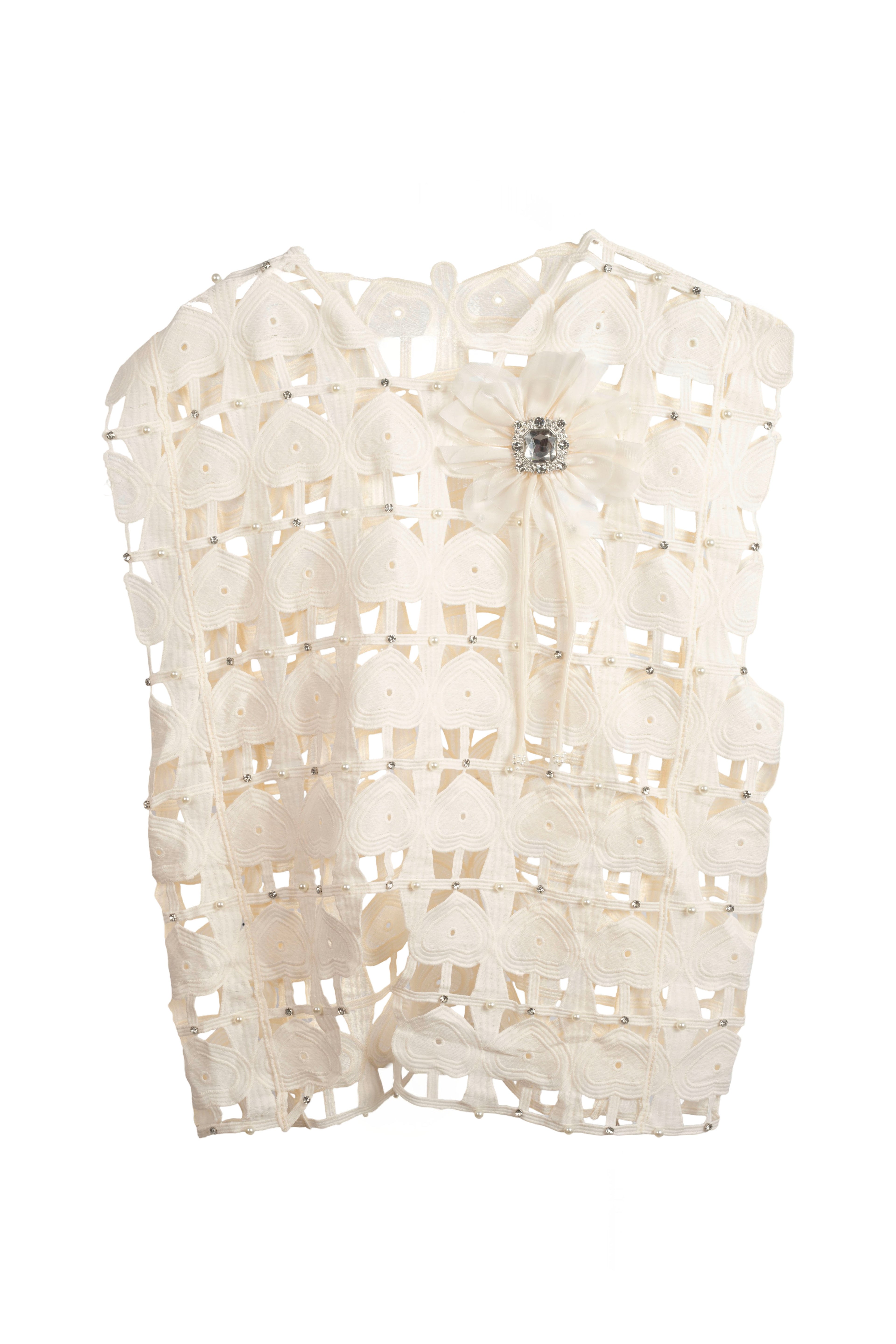 Camiseta Red Blanca Flores Tul 3D - Nefelibata