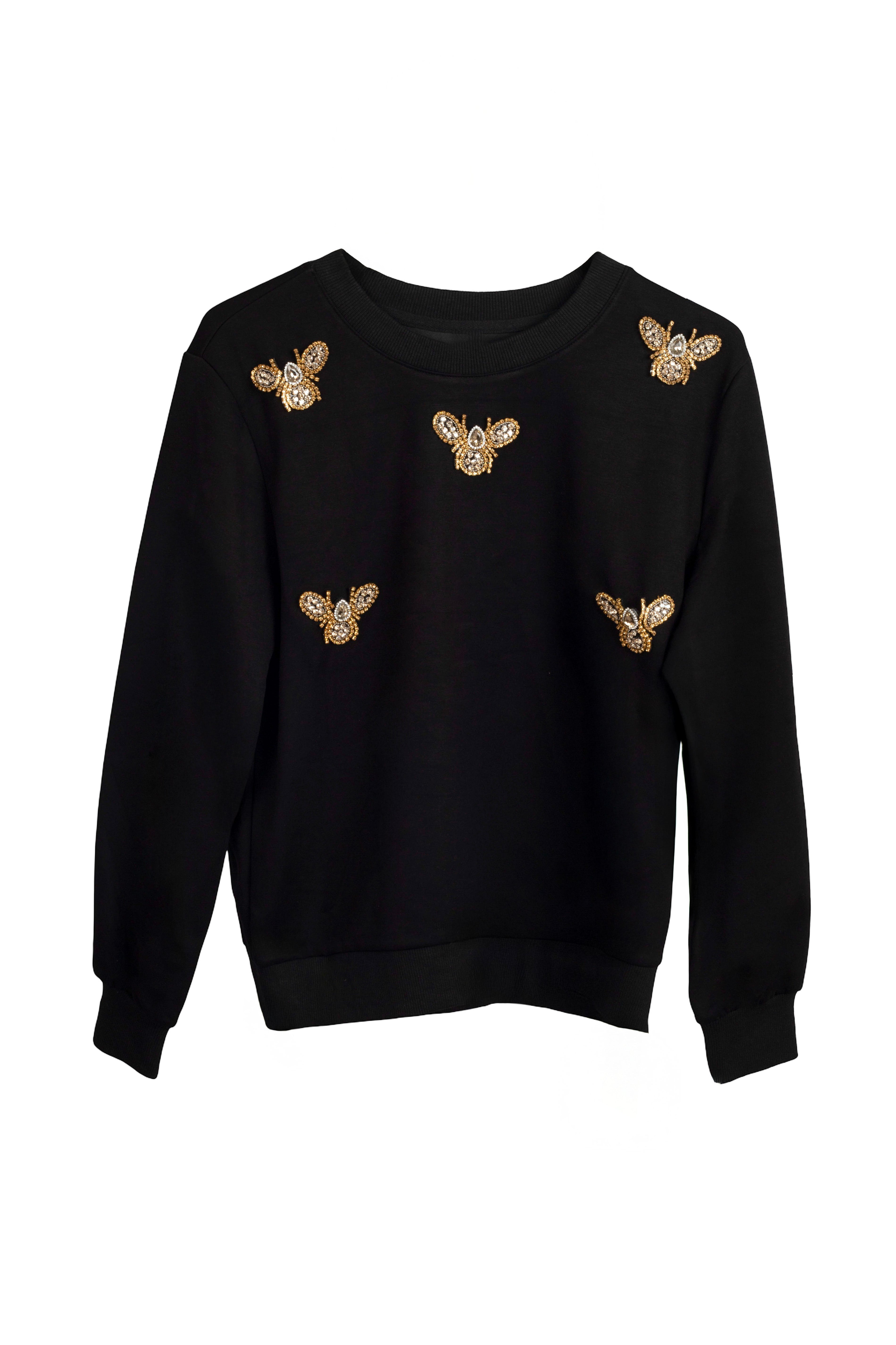 Sudadera Broches Mariposas Doradas - Nefelibata
