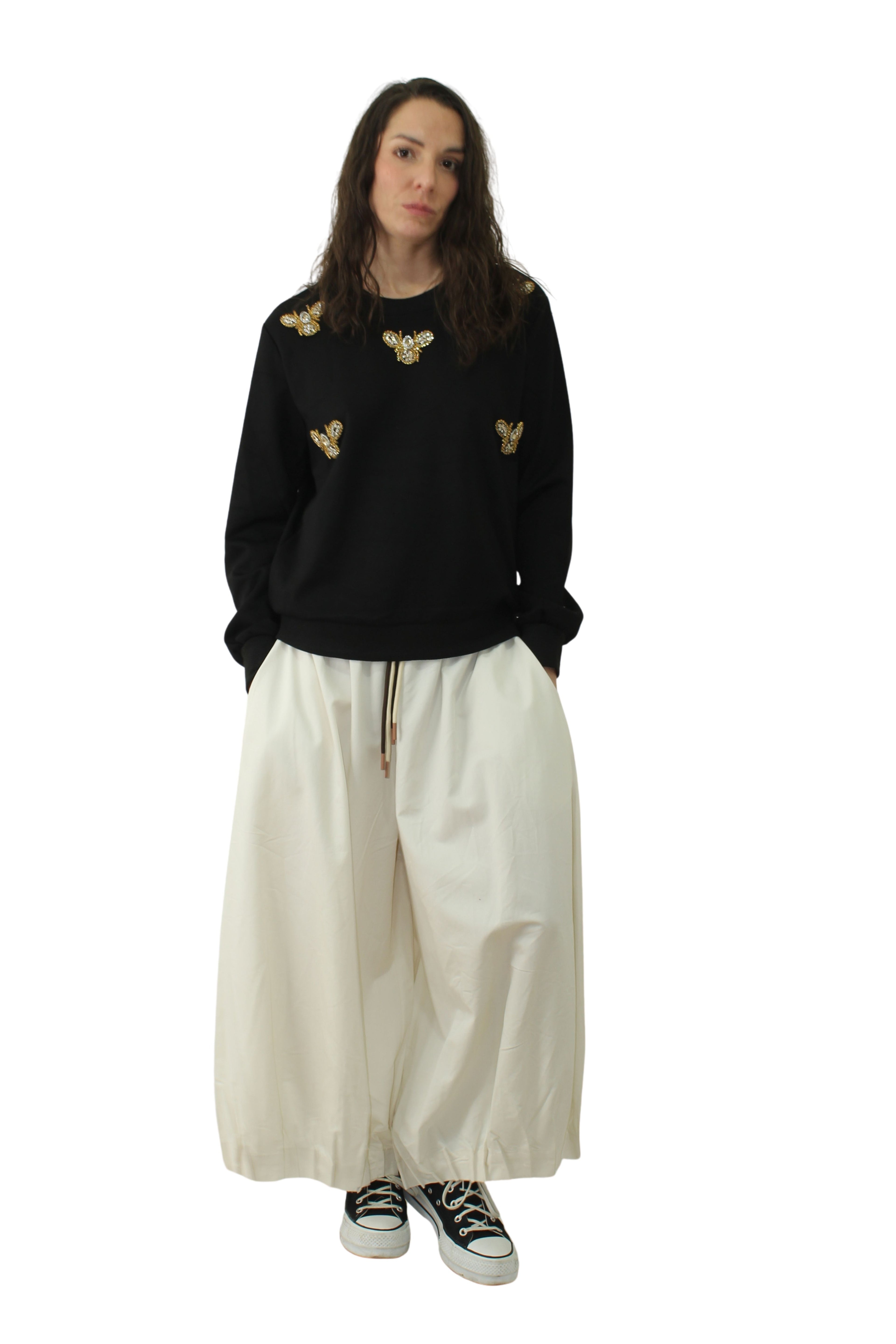 Sudadera Broches Mariposas Doradas - Nefelibata