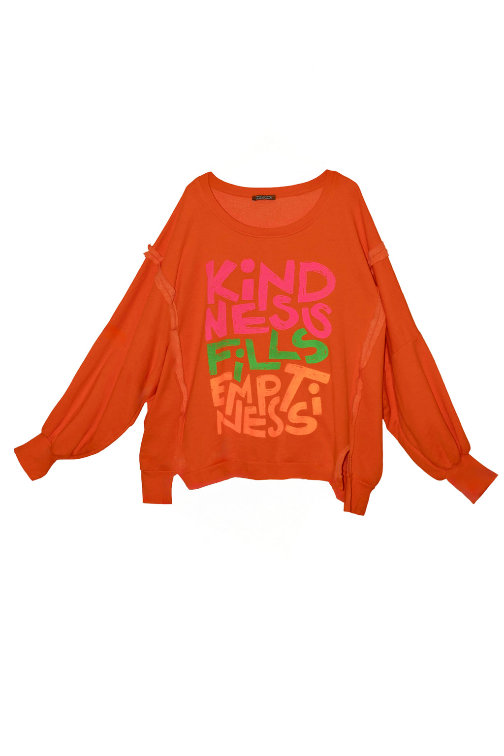 sudaderas de jot_milano con texto fluor en colores naranja verde y gris asimetricas |YOLYKKE