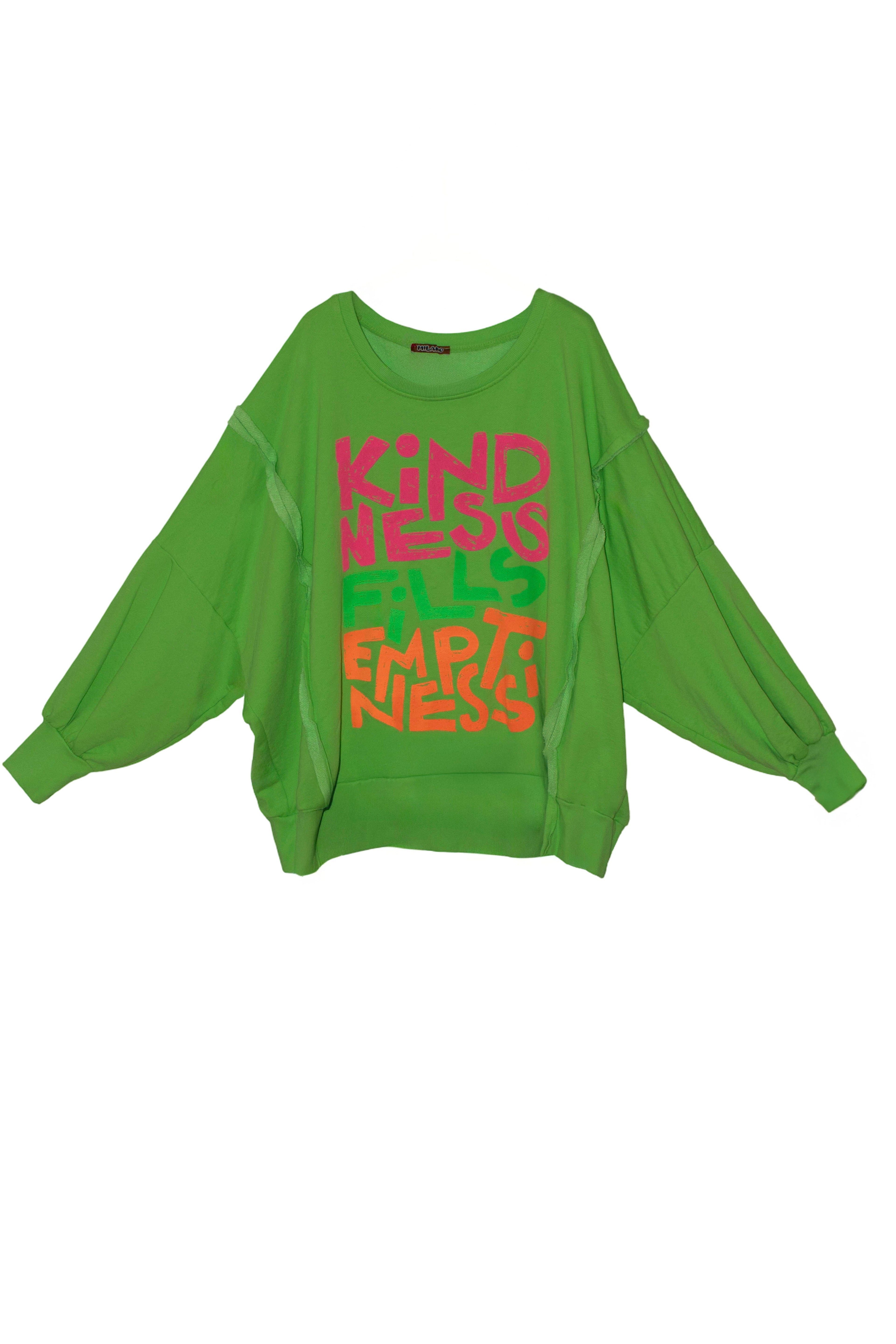 sudaderas de jot_milano con texto fluor en colores naranja verde y gris asimetricas |YOLYKKE