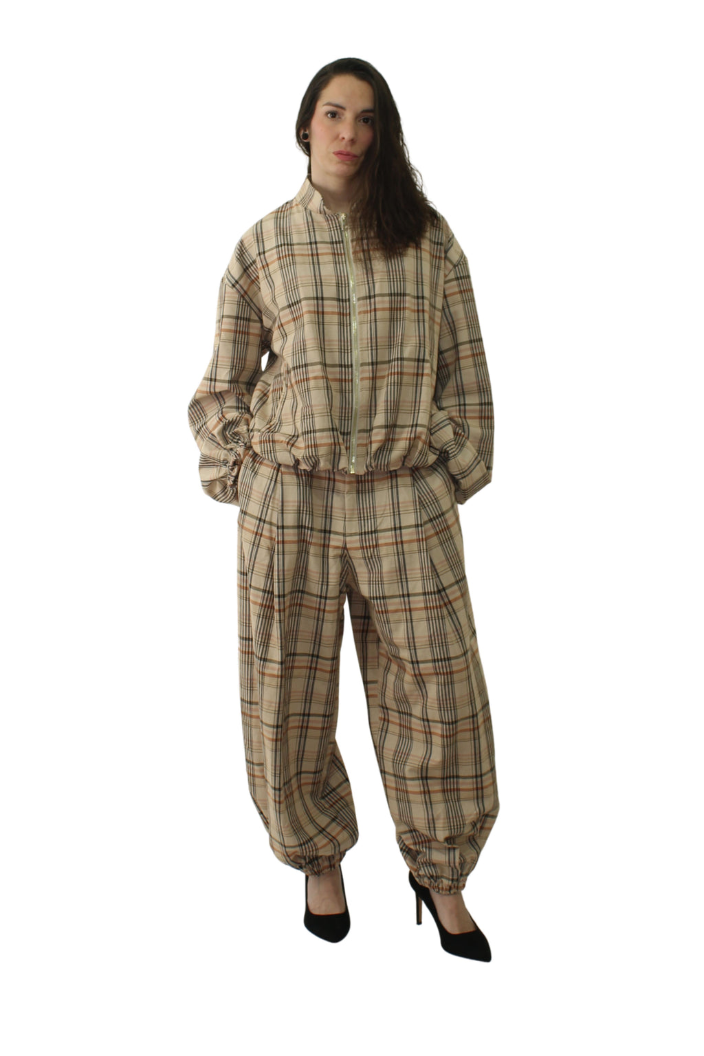 Pantalón Cuadros Beige JOT Madrid