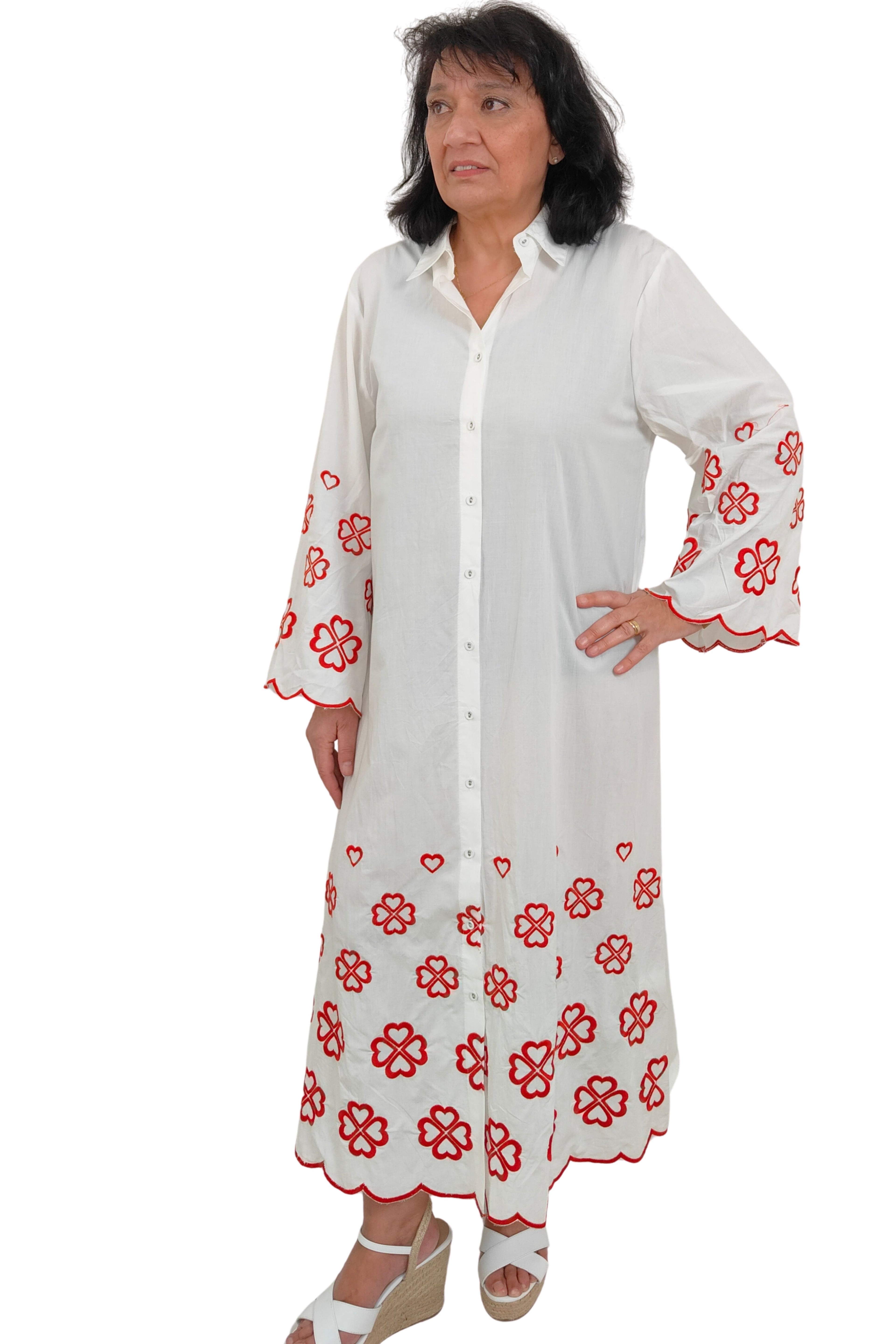 vestido jot_milano con flores bordadas rojas