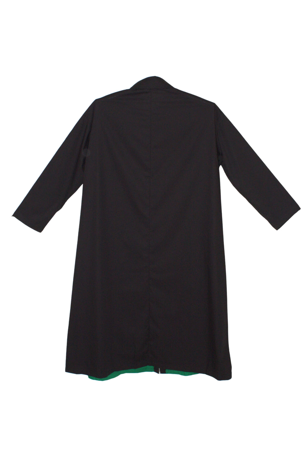 vestido de nefelibata negro con flores de colores vivos abotonado hasta abajo | YOLYKKE