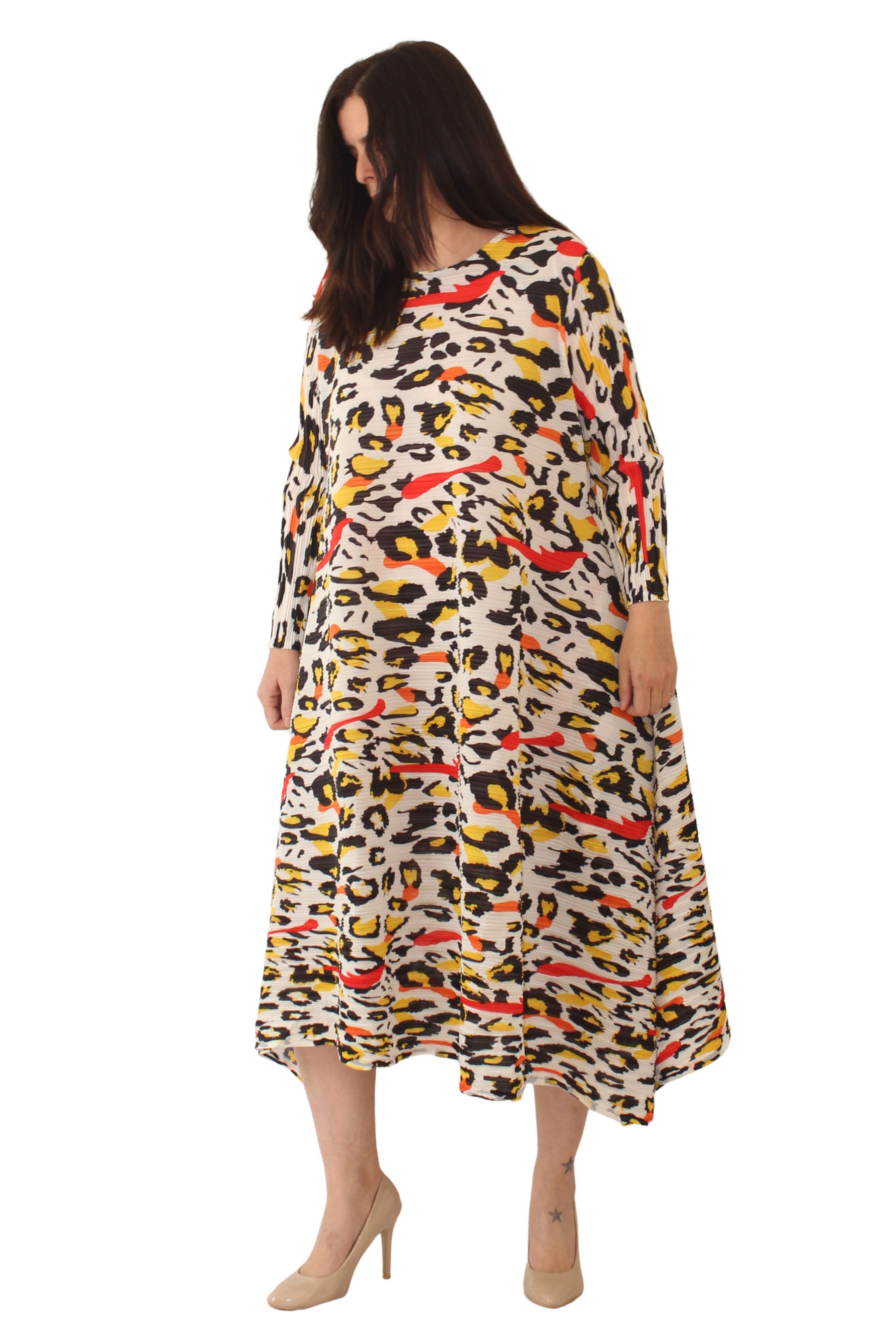 vestido oversice leopardo milticolor de jor_milano