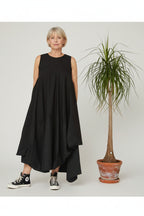 vestido efecto globo con detalle de raya diplomatica elegante y de wendy trendy