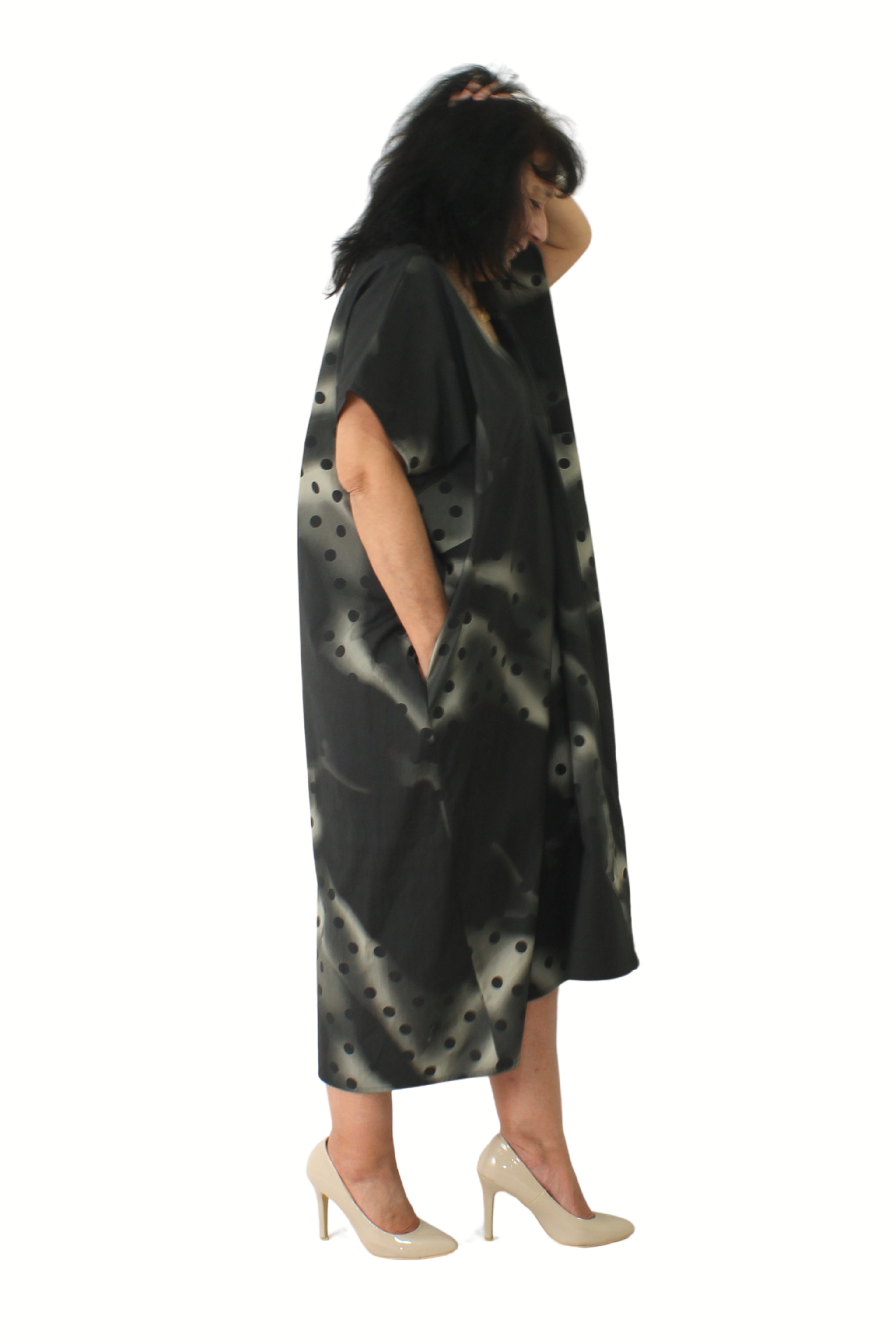 Vestido Oversize Lunares Difuminados Wendy Trendy