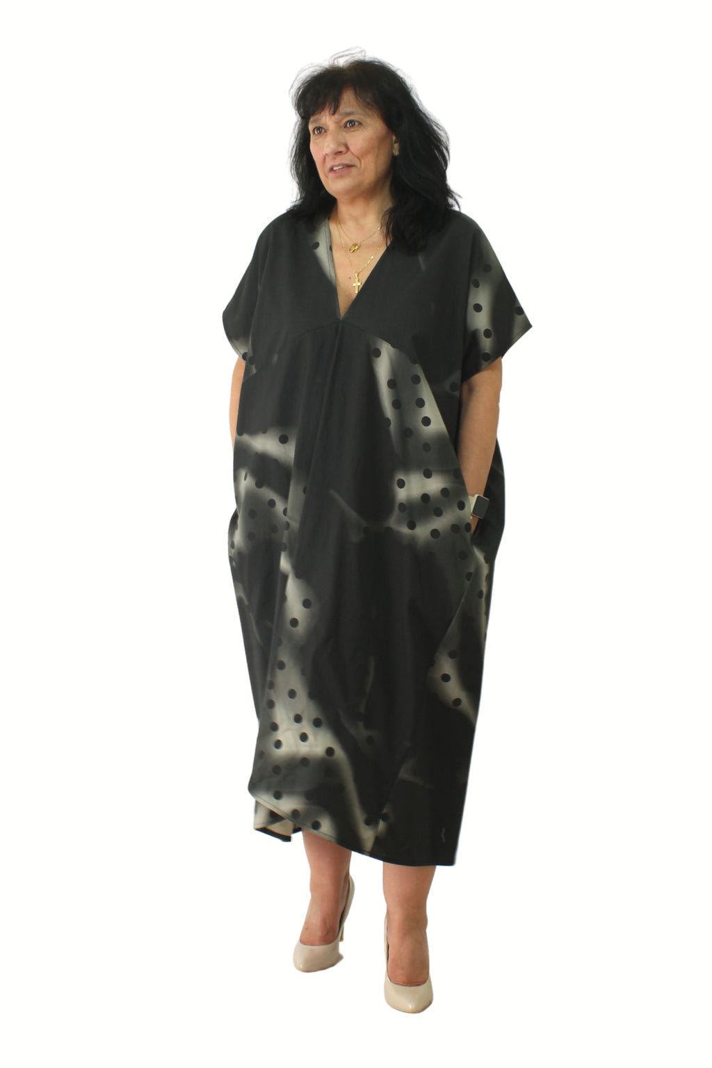 Vestido Oversize Lunares Difuminados Wendy Trendy